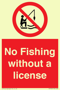 No Fishing without a license